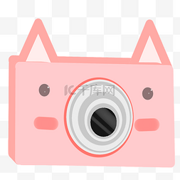 粉色相机小熊