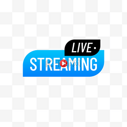 蓝色live streaming播放框