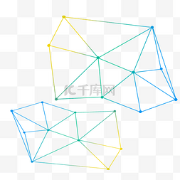 几何科技感渐变图片_不规则简约点线