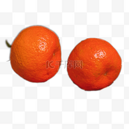 两个黄色橘子果子