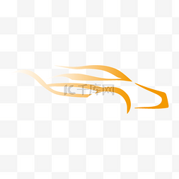 流线橙色图片_矢量橙色汽车流线PNG图片