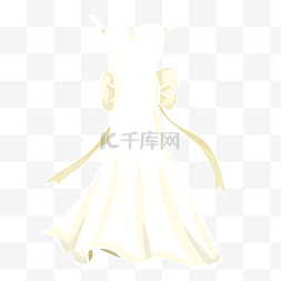 米白色婚纱礼服
