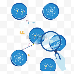 医基因图片_手绘医生药物研究图