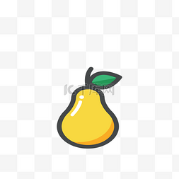 果实图图片_黄色的梨子免抠图