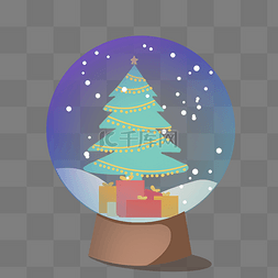 圣诞树礼物水晶球