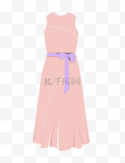 粉色女士连衣裙