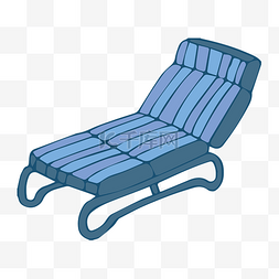 蓝色折叠椅子