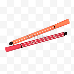 红色橙色水彩笔