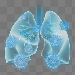 吸的肺部图片_仿透视肺炎病毒感染