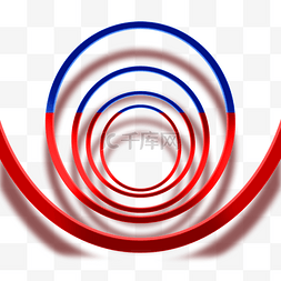 圆圈装饰图片_红蓝色圆圈装饰