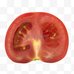 西红柿切开图片_切开的番茄