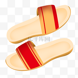 红色拖鞋装饰