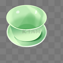 茶具绿色图片_ 绿色茶碗 