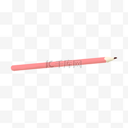 长长的铅笔图片_卡通粉色铅笔插图