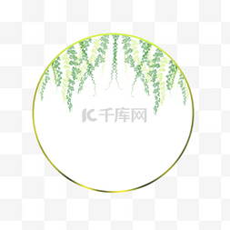 边框纹理绿色小清新中国风边框