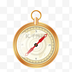 复古罗盘指南针图片_金色边框探险指南针