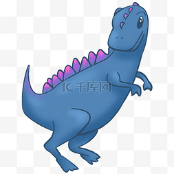 紫色的恐龙图片_可怕的霸王龙插画