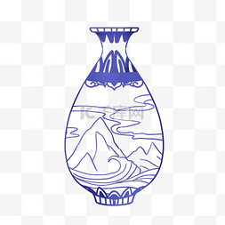 古代花瓶图片_古代青花瓷花瓶