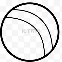 黑色圆弧排球运动元素