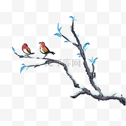 冬天的鸟儿图片_站在树枝上的鸟儿
