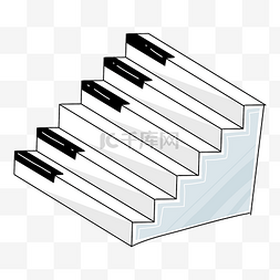 钢琴键钢琴图片_白色钢琴键台阶