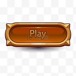 关button图片_棕色游戏按钮icon