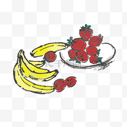 香蕉草莓水果