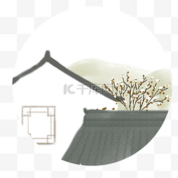 霜降风景图片_霜降节气插画风景