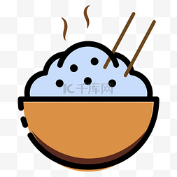饭碗用筷子图标