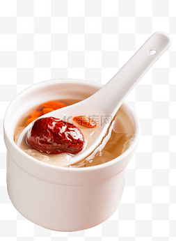 银耳冲泡图片_银耳汤中式甜品美食红枣