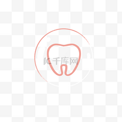 插画牙齿牙齿图片_红色气泡中的牙齿元素