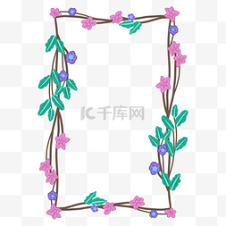 紫色花卉边框图片_紫色花卉边框