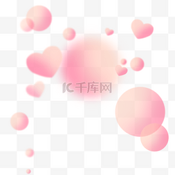 粉红色圆球图片_情人节装饰粉红色