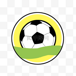 体育运动类绿色足球图标