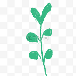 卡通植物底纹图片_绿叶春季自然植物