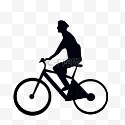 人物骑自行车剪影图片_骑自行车人物剪影