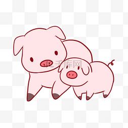 母亲节动物图片_动物亲子组合之小猪