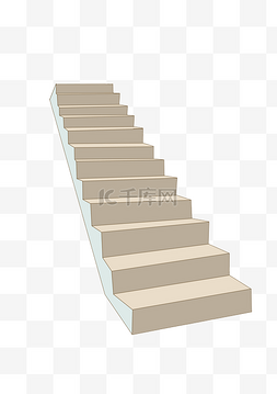 实木的图片_实木木质楼梯插画