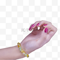 漂亮的指甲油图片_漂亮的珍珠手串免抠图