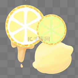 切开的柠檬片图片_切开的图案柠檬插图