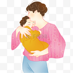 母亲和孩子影子图片_母亲节妈妈抱着孩子