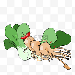 蔬菜章鱼图片_烧烤章鱼装饰插画