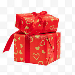 爱情情人节节日红色桃心礼物盒