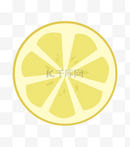新鲜水果柠檬片插画