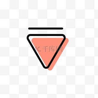 向下的三角形图片素材_向下的按钮图标免抠图