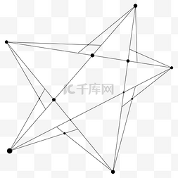 科幻几何图案图片_黑色科技五星设计素材