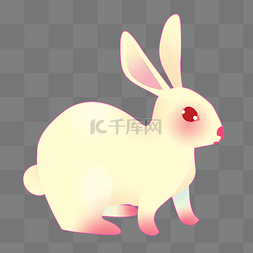 一只粉色兔子