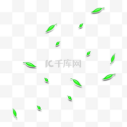绿色水晶图片_飘落的水晶树叶