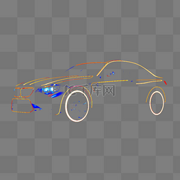 汽车发光线条