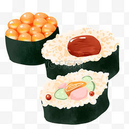 日本的食物寿司插画